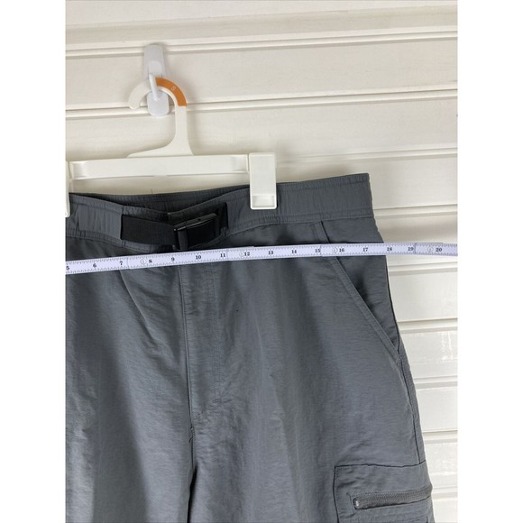 Nordic Track Cargo Zipper Convertible Nylon Pants Buckle Belt Gray Mens 36x30 - Picture 12 of 12